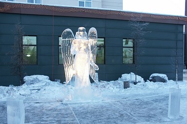 Statue with Ice
